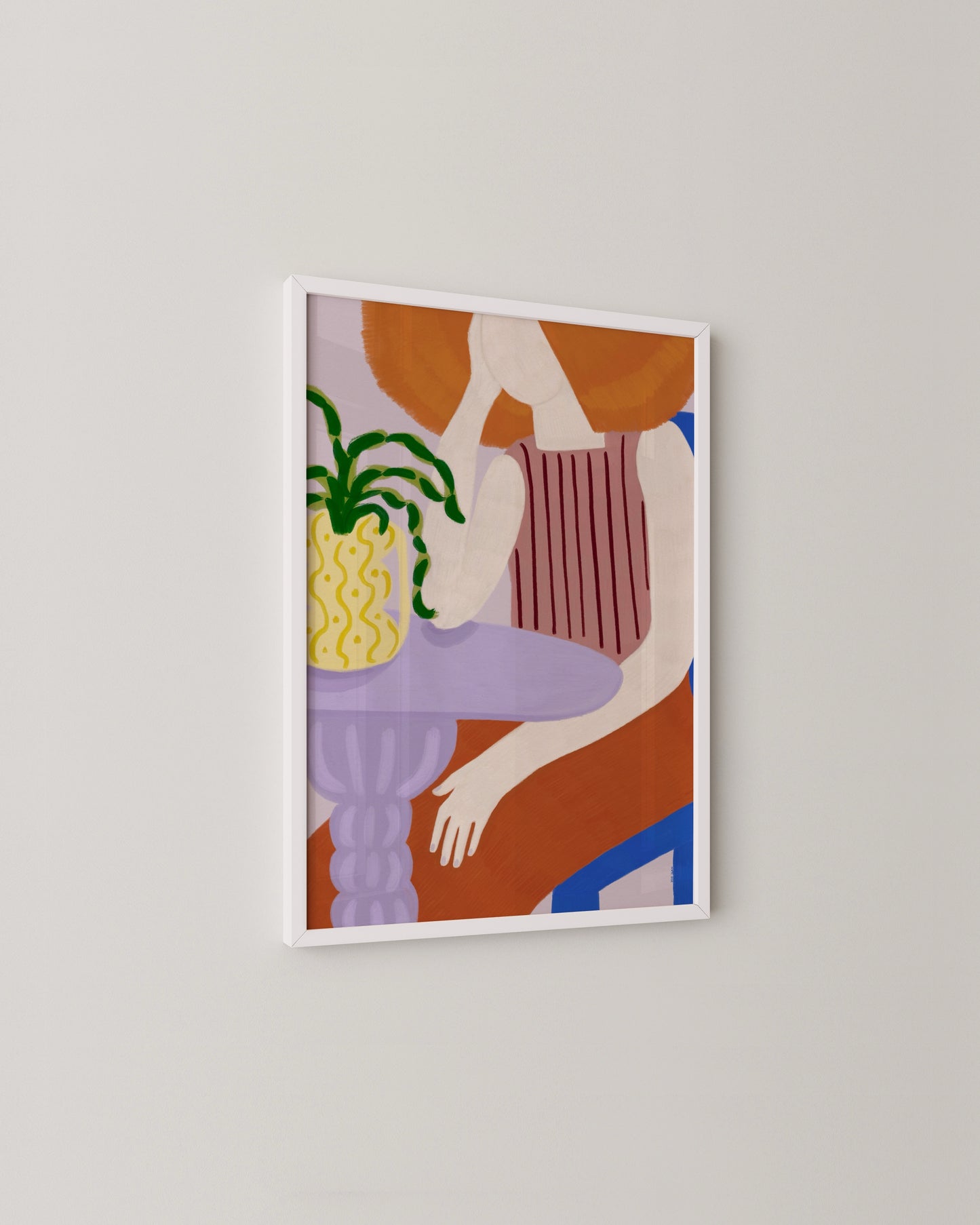 Daydream at the Table | Playful Abstract Figure Art