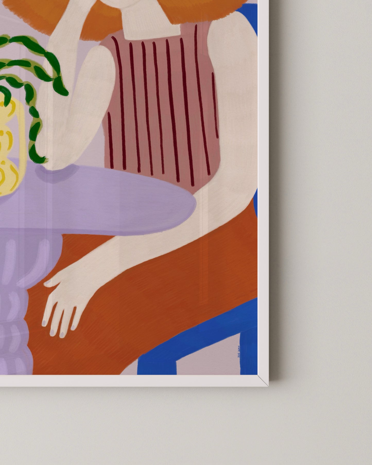 Daydream at the Table | Playful Abstract Figure Art