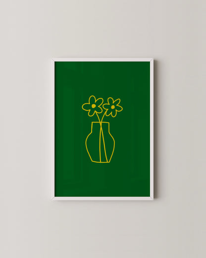 Yellow Vase Print- Wall Art -Paperhus- Printable wall art - Instant downloads - DIY home decor -Paperhus