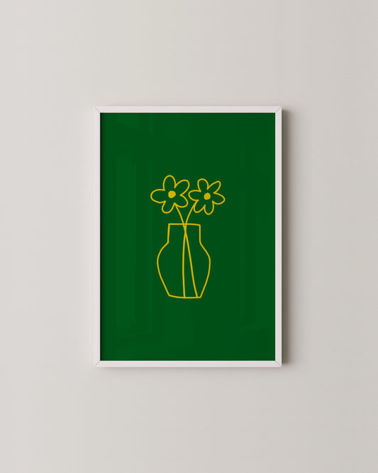 Yellow Vase Print- Wall Art -Paperhus- Printable wall art - Instant downloads - DIY home decor -Paperhus
