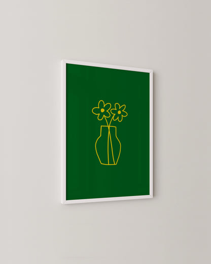Yellow Vase Print- Wall Art -Paperhus- Printable wall art - Instant downloads - DIY home decor -Paperhus