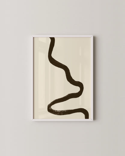 Brown Wave Print- Wall Art -Paperhus- Printable wall art - Instant downloads - DIY home decor -Paperhus
