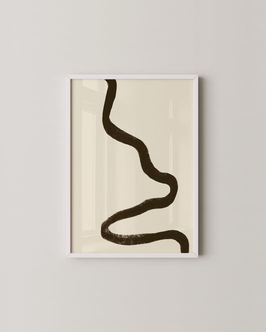 Brown Wave Print- Wall Art -Paperhus- Printable wall art - Instant downloads - DIY home decor -Paperhus