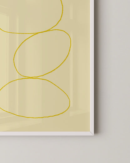Yellow Ovals Print- Wall Art -Paperhus- Printable wall art - Instant downloads - DIY home decor -Paperhus