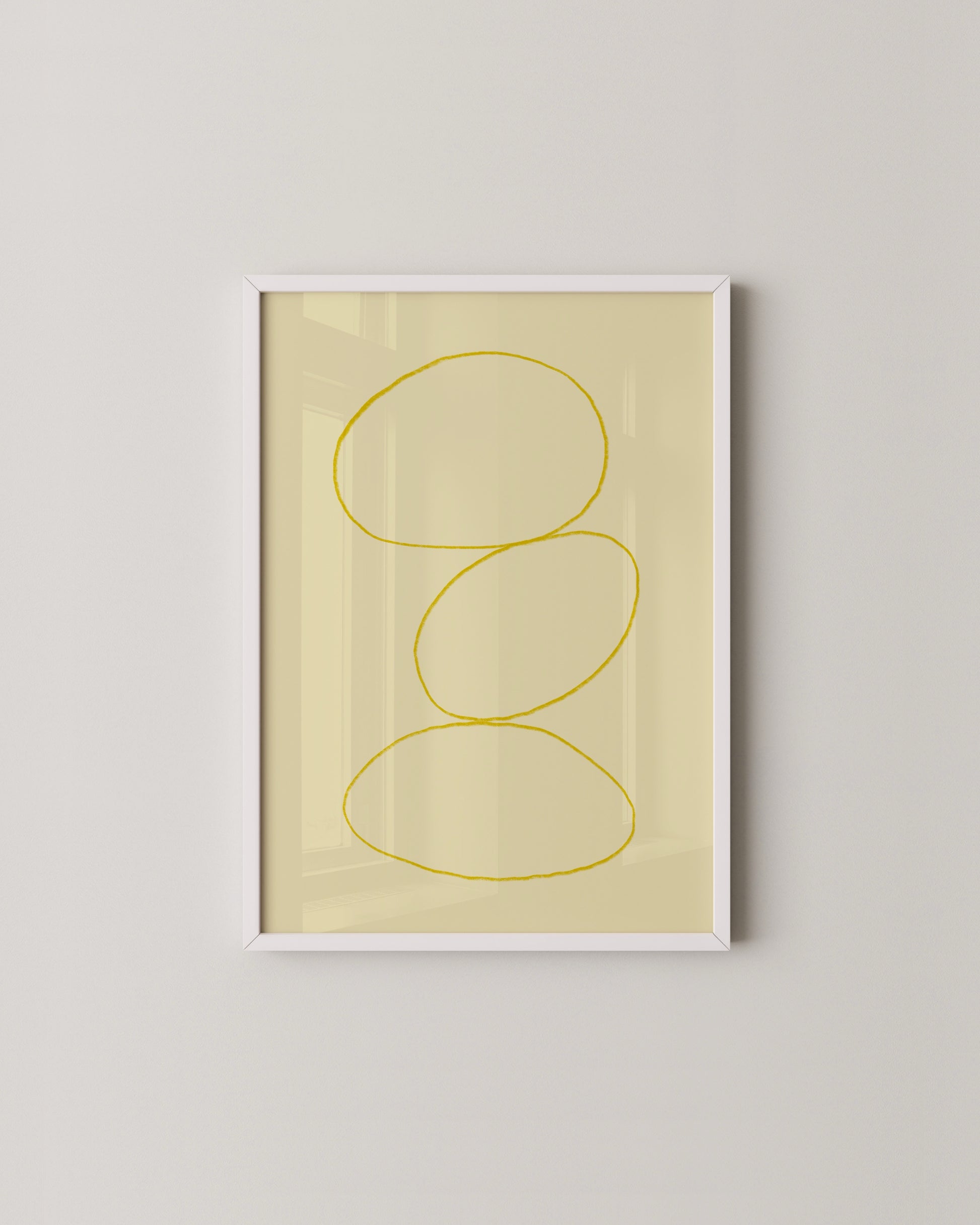 Yellow Ovals Print- Wall Art -Paperhus- Printable wall art - Instant downloads - DIY home decor -Paperhus