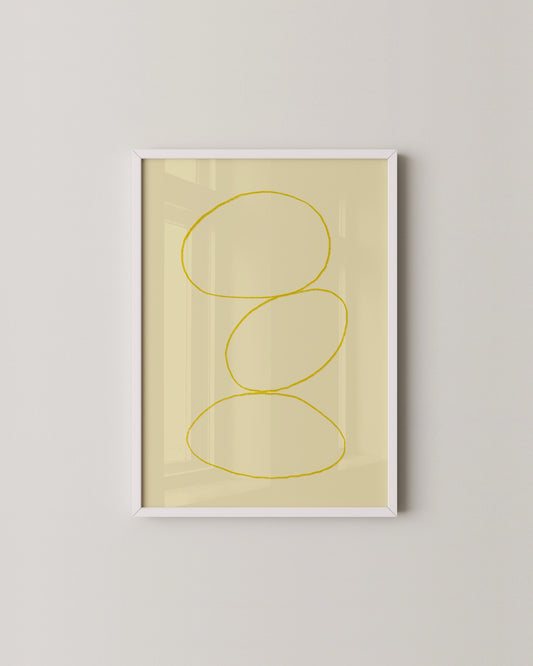 Yellow Ovals Print- Wall Art -Paperhus- Printable wall art - Instant downloads - DIY home decor -Paperhus