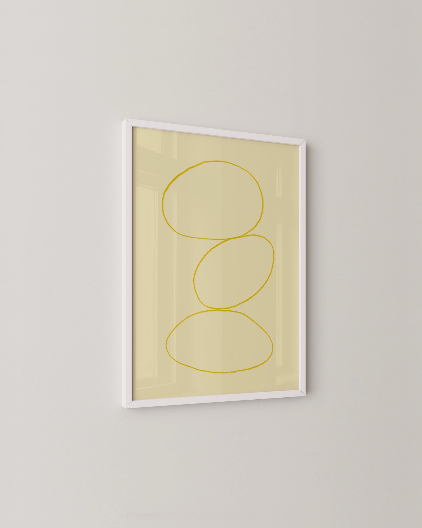Yellow Ovals Print- Wall Art -Paperhus- Printable wall art - Instant downloads - DIY home decor -Paperhus