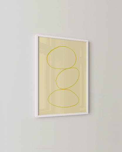Yellow Ovals Print- Wall Art -Paperhus- Printable wall art - Instant downloads - DIY home decor -Paperhus