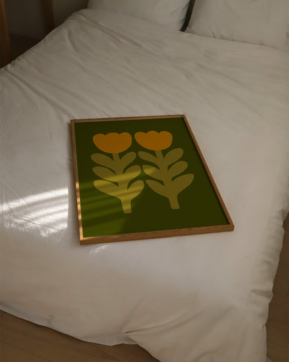 Retro Tulips Print