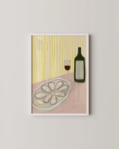 Oysters & Wine Print- Wall Art -Paperhus- Printable wall art - Instant downloads - DIY home decor -Paperhus