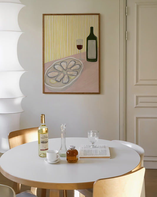 Oysters & Wine Printable Wall Art | Digital Download printable wall art by Paperhus