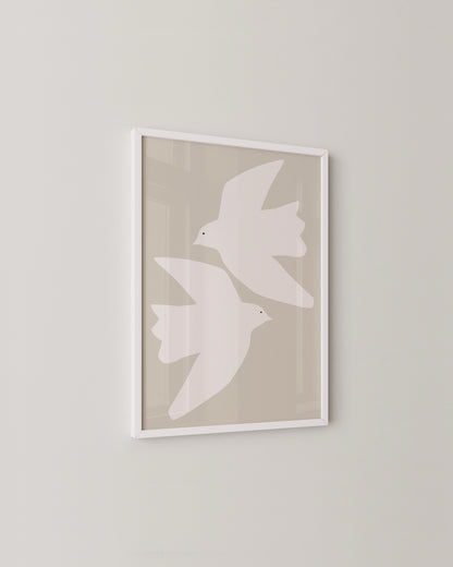 Peaceful Bird Print- Wall Art -Paperhus- Printable wall art - Instant downloads - DIY home decor -Paperhus