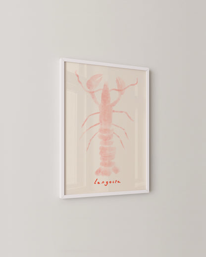 Pink Lobster Print- Wall Art -Paperhus- Printable wall art - Instant downloads - DIY home decor -Paperhus