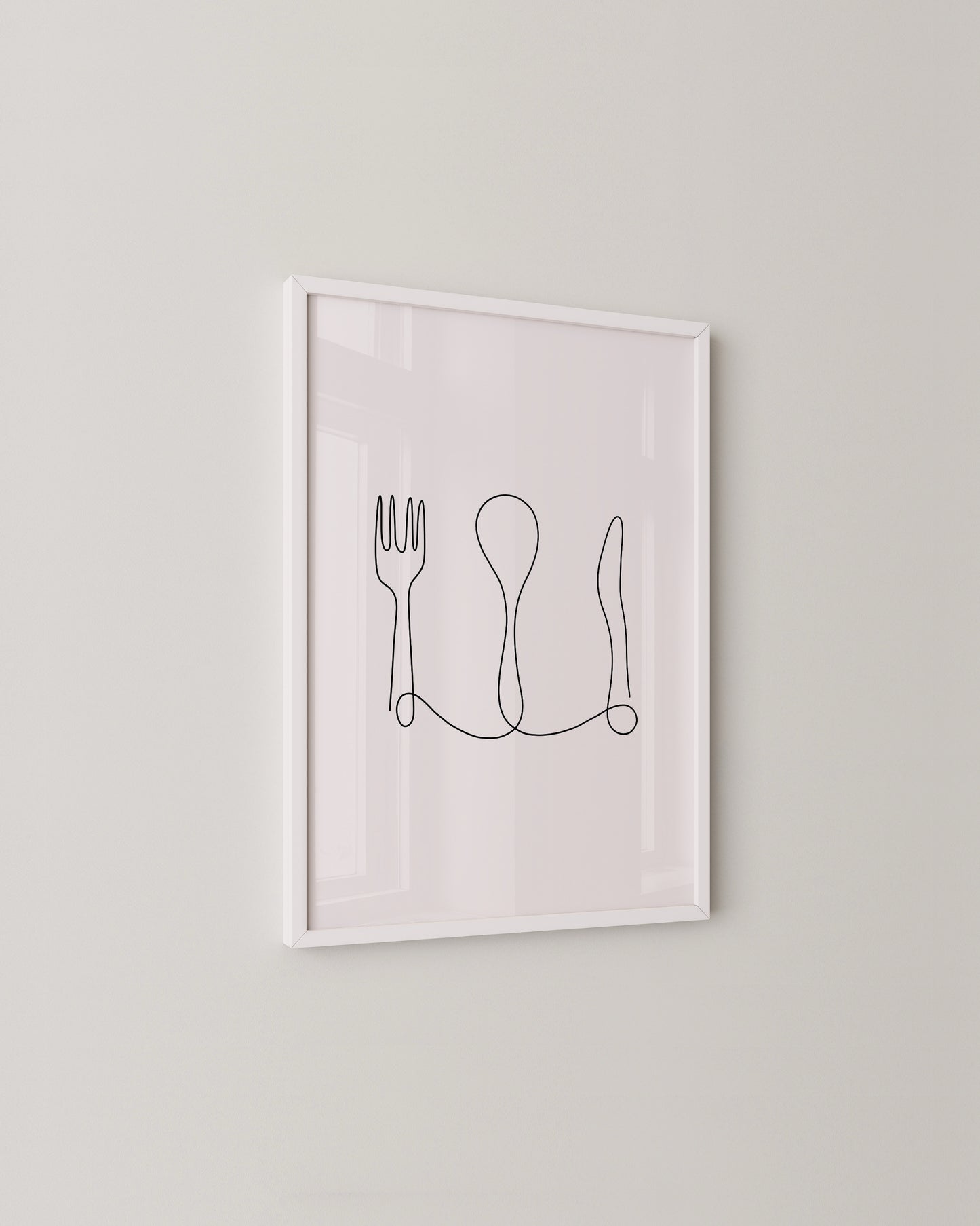 Knife & Fork Line Print- Wall Art -Paperhus- Printable wall art - Instant downloads - DIY home decor -Paperhus