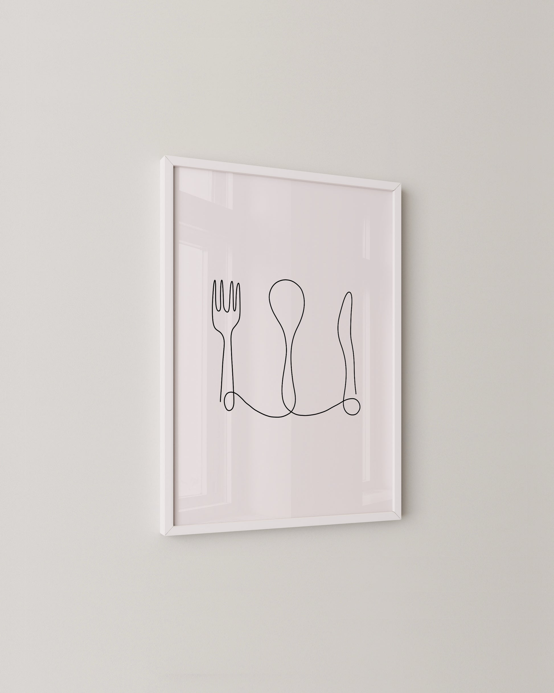Knife & Fork Line Print- Wall Art -Paperhus- Printable wall art - Instant downloads - DIY home decor -Paperhus