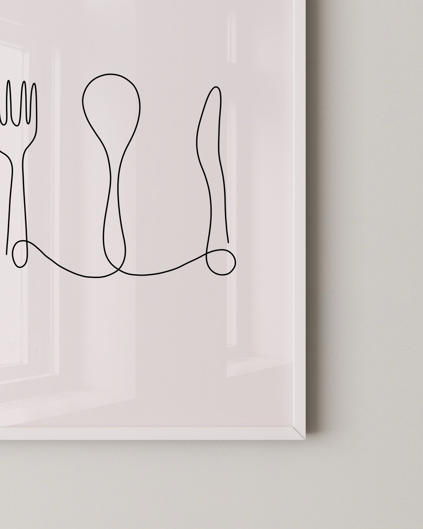 Knife & Fork Line Print- Wall Art -Paperhus- Printable wall art - Instant downloads - DIY home decor -Paperhus