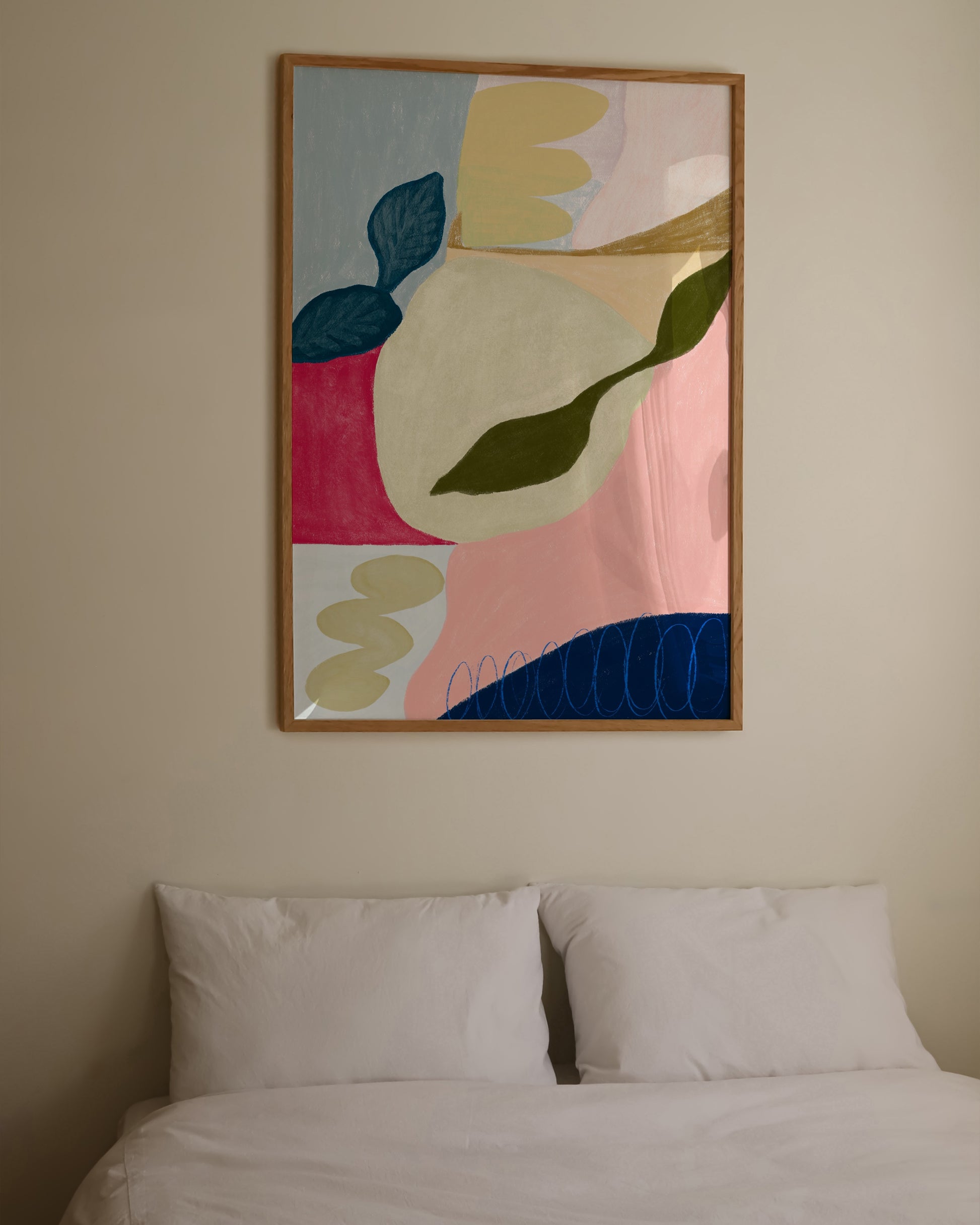 Pink Floral Abstract Print- Wall Art -Paperhus- Printable wall art - Instant downloads - DIY home decor -Paperhus
