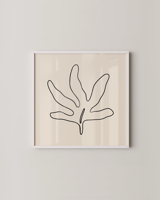 Leaf Outline Print- Wall Art -Paperhus- Printable wall art - Instant downloads - DIY home decor -Paperhus