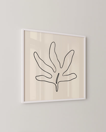 Leaf Outline Print- Wall Art -Paperhus- Printable wall art - Instant downloads - DIY home decor -Paperhus