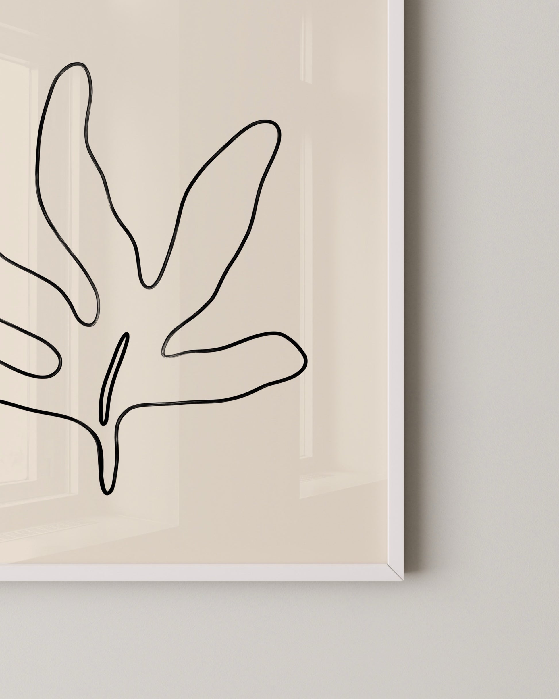 Leaf Outline Print- Wall Art -Paperhus- Printable wall art - Instant downloads - DIY home decor -Paperhus
