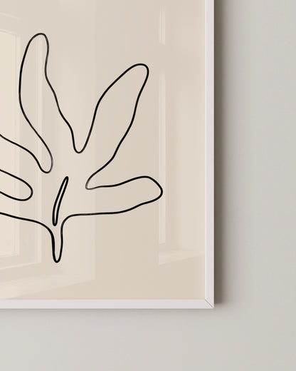 Leaf Outline Print- Wall Art -Paperhus- Printable wall art - Instant downloads - DIY home decor -Paperhus