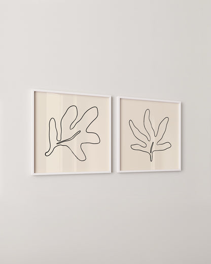 Leaf Outlines Set- Wall Art -Paperhus- Printable wall art - Instant downloads - DIY home decor -Paperhus