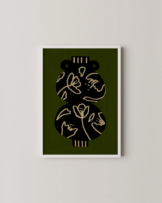 Olive Vase Print- Wall Art -Paperhus- Printable wall art - Instant downloads - DIY home decor -Paperhus