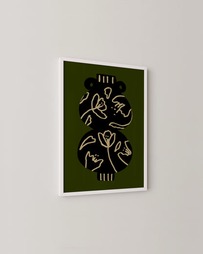 Olive Vase Print- Wall Art -Paperhus- Printable wall art - Instant downloads - DIY home decor -Paperhus