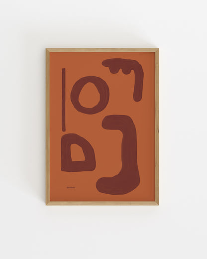 Abstract. Terracotta printable wall art by Paperhus