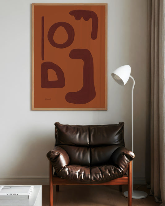 Abstract. Terracotta printable wall art by Paperhus