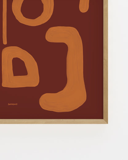 Abstract. Terracotta printable wall art by Paperhus