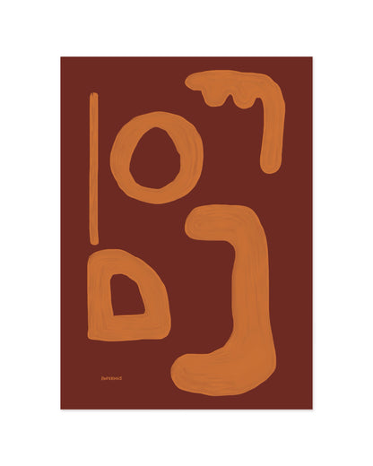 Abstract. Terracotta printable wall art by Paperhus