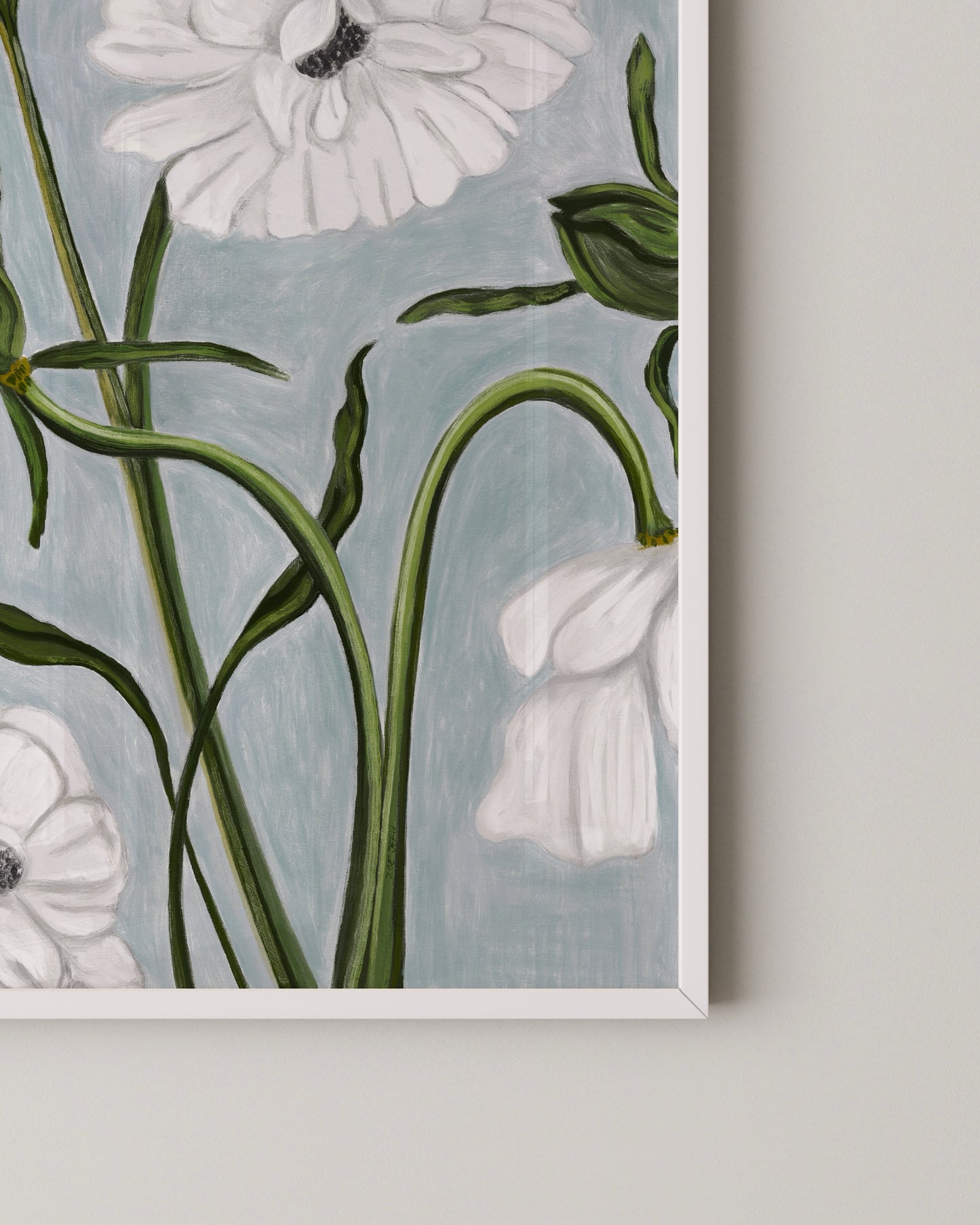 White Florals Print- Wall Art -Paperhus- Printable wall art - Instant downloads - DIY home decor -Paperhus