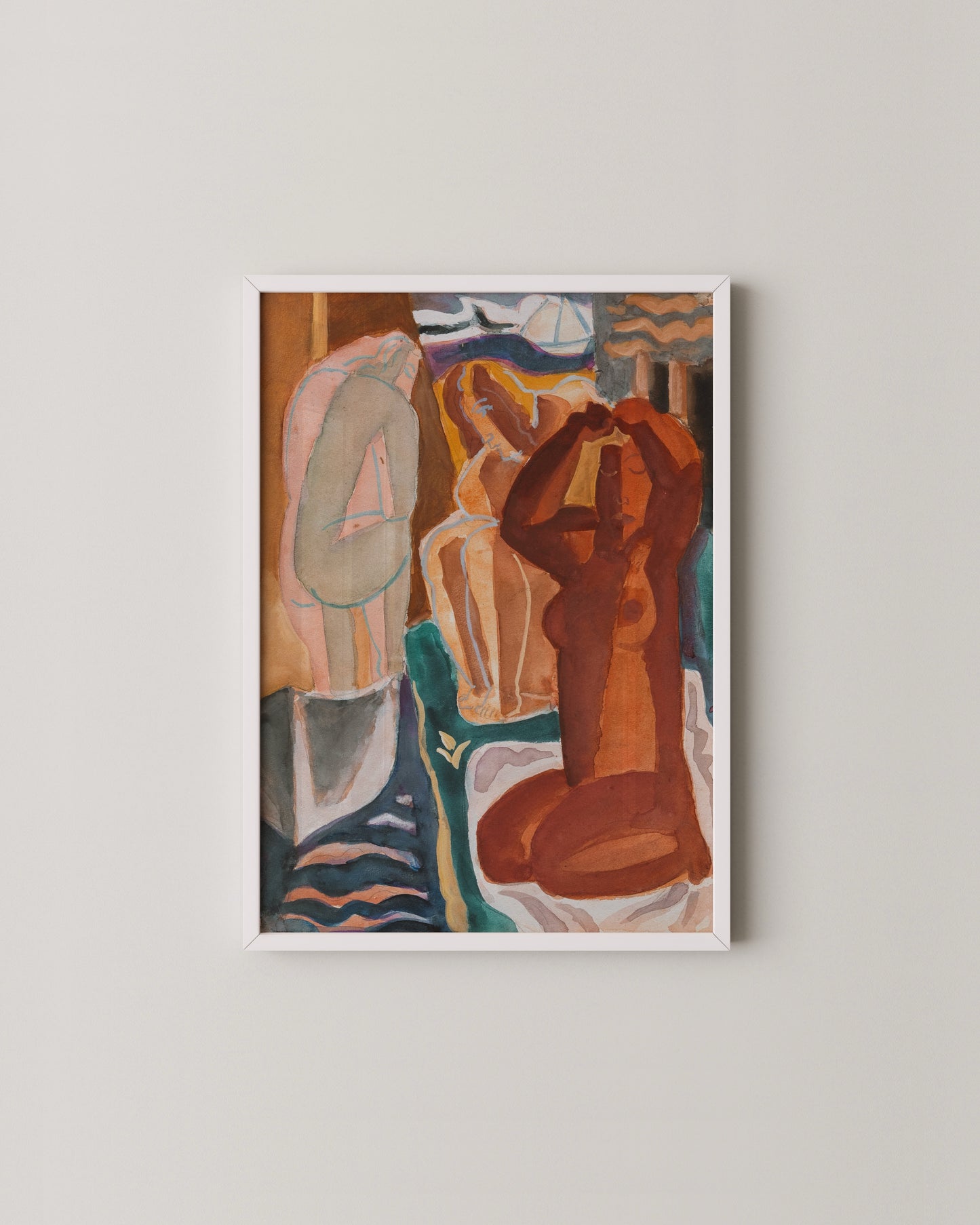Two Bathing Women Print- Wall Art -Paperhus- Printable wall art - Instant downloads - DIY home decor -Paperhus