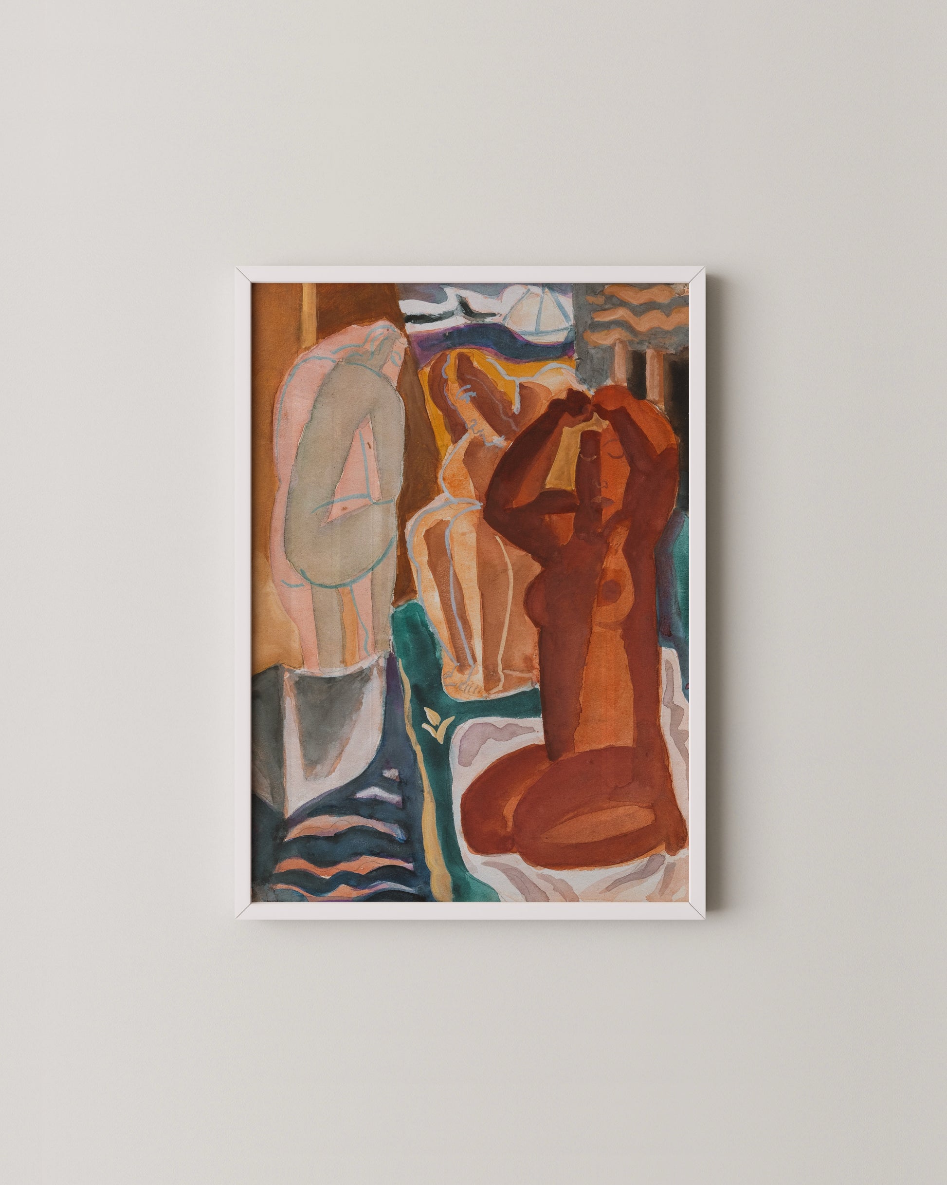 Two Bathing Women Print- Wall Art -Paperhus- Printable wall art - Instant downloads - DIY home decor -Paperhus