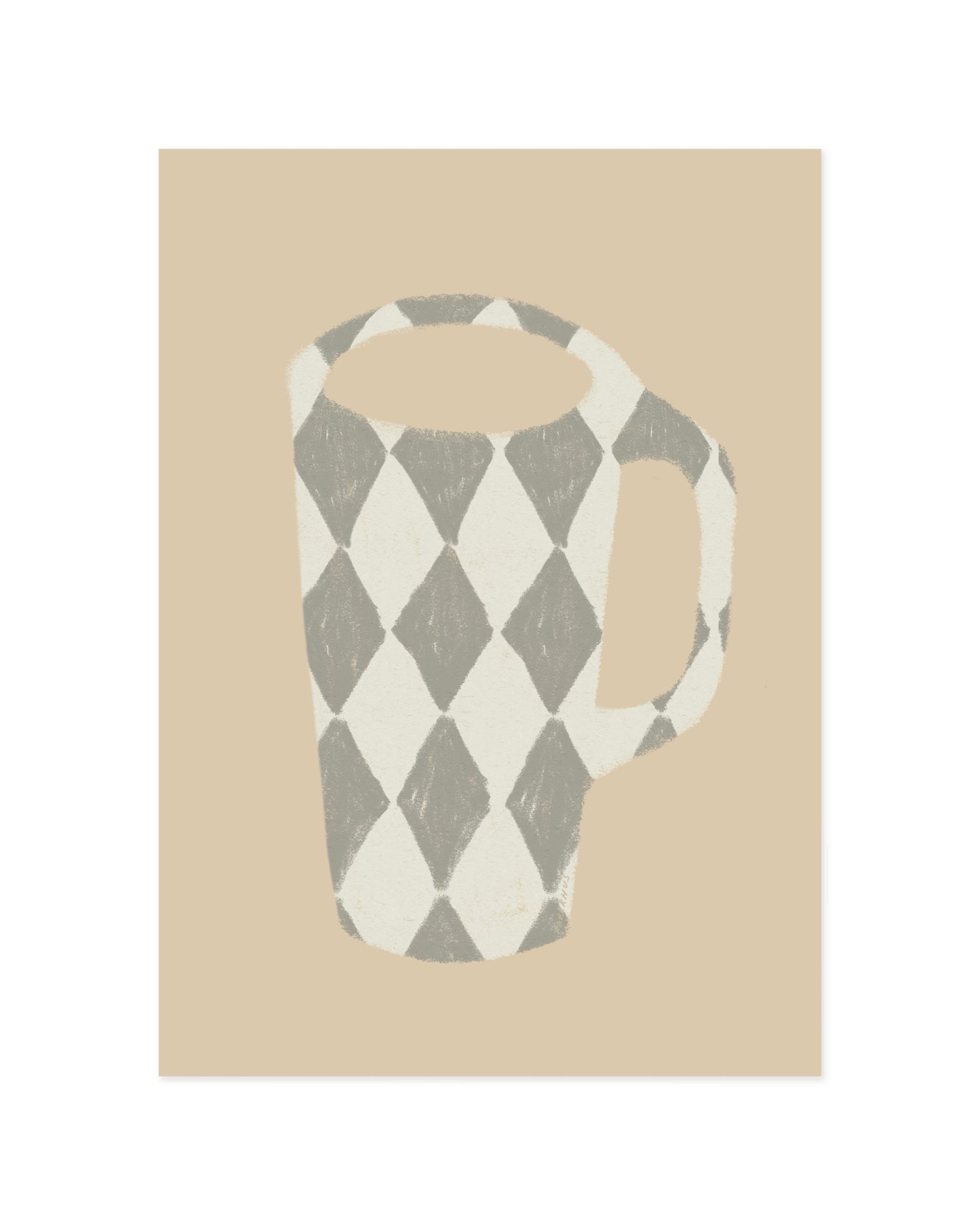 Kitchen Objects. Harlequin Mug I printable wall art by Paperhus