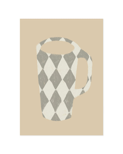 Kitchen Objects. Harlequin Mug I printable wall art by Paperhus