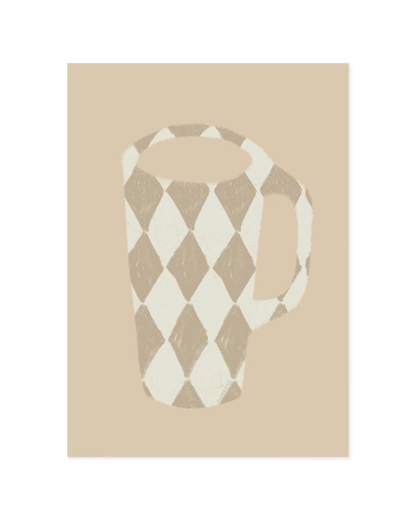 Kitchen Objects. Harlequin Mug II printable wall art by Paperhus