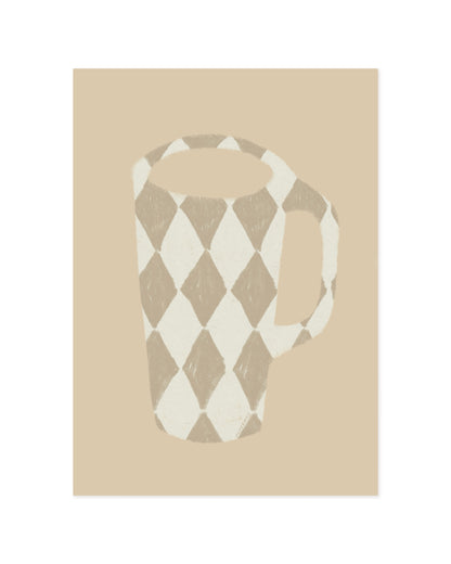 Kitchen Objects. Harlequin Mug II printable wall art by Paperhus