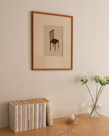 Kitchen Objects. Wooden Chair printable wall art by Paperhus