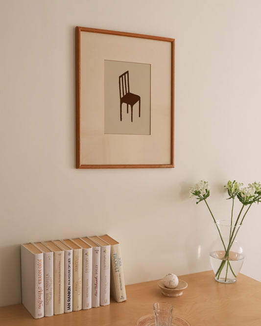 Kitchen Objects. Wooden Chair printable wall art by Paperhus