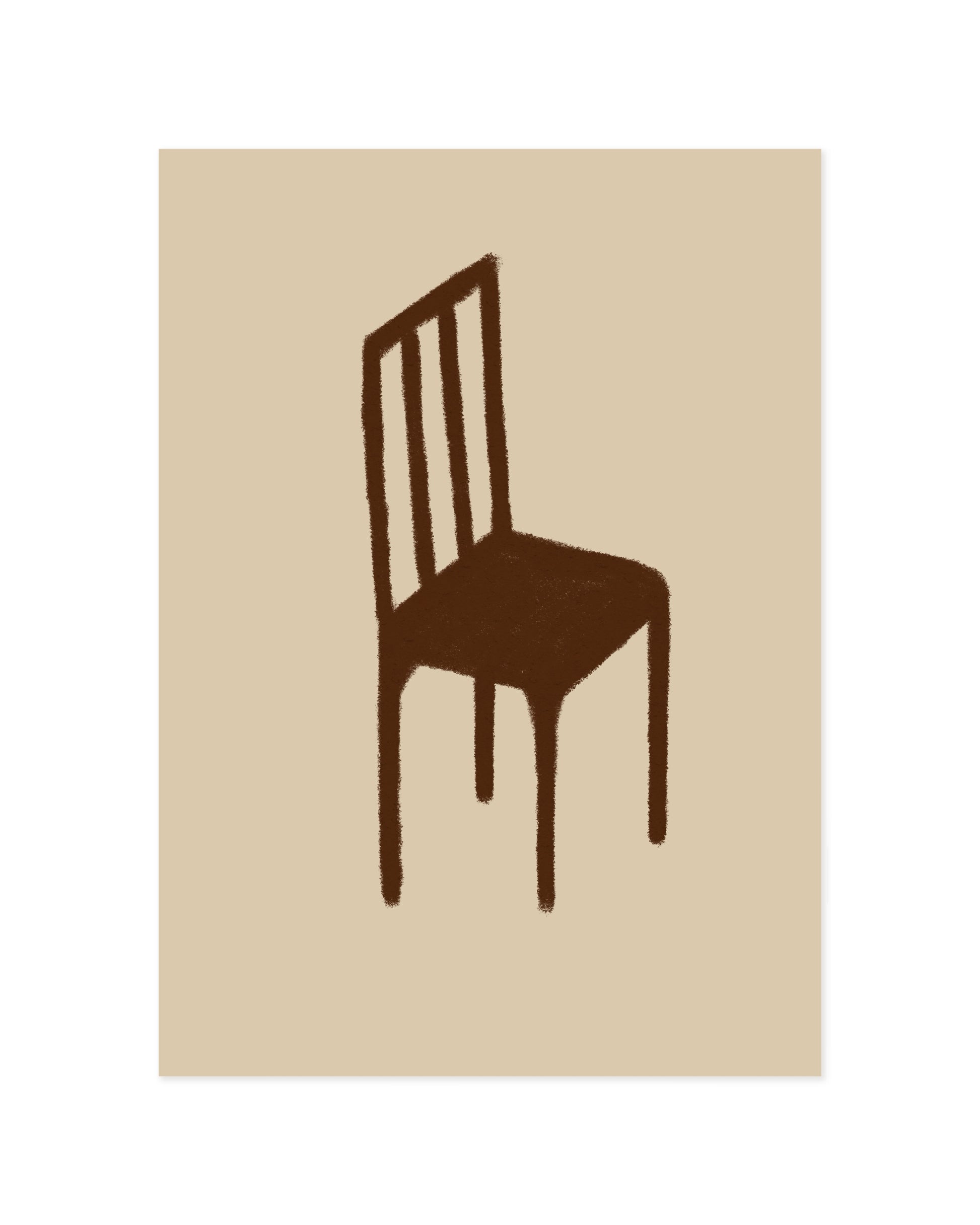 Kitchen Objects. Wooden Chair printable wall art by Paperhus