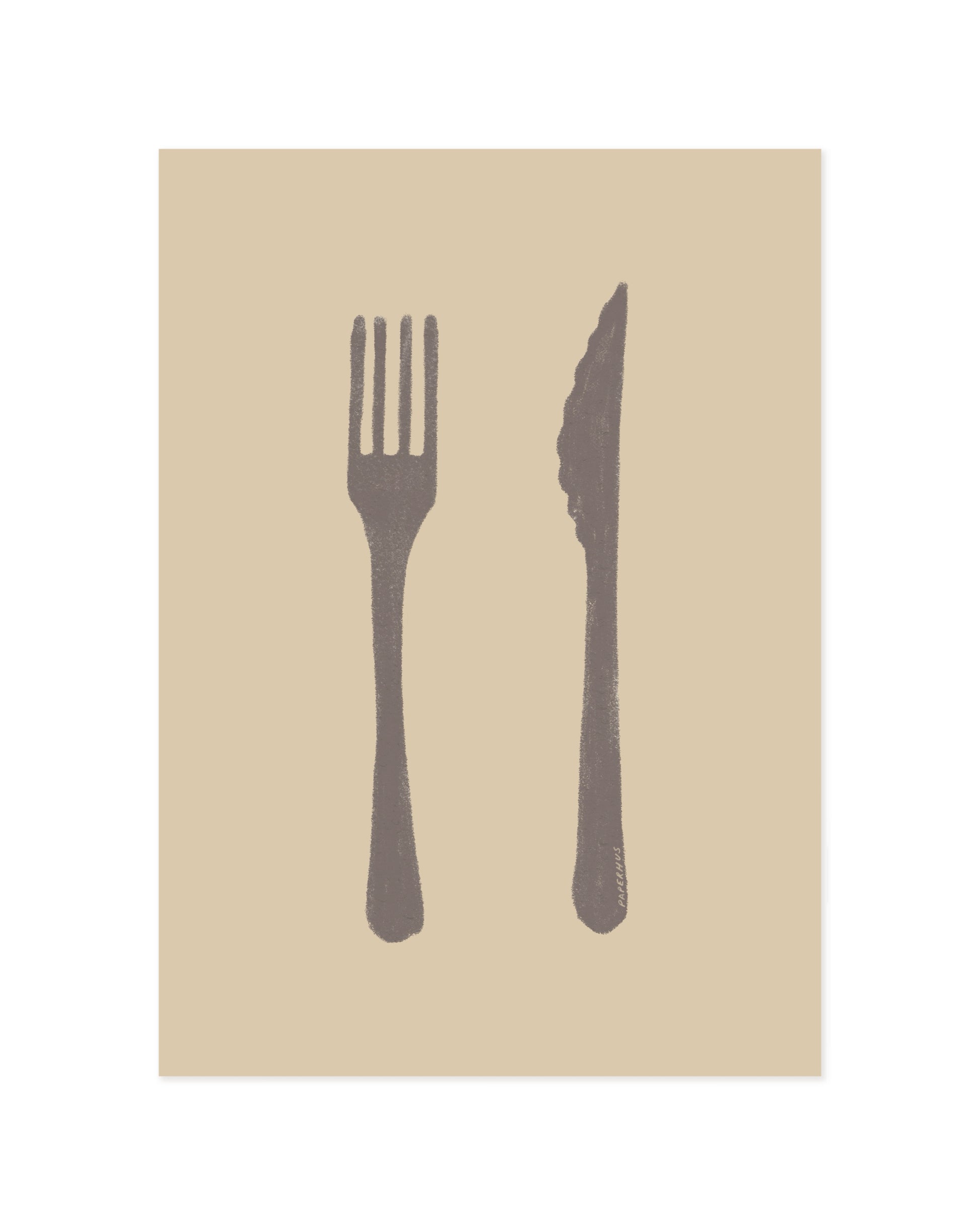 Kitchen Objects. Cutlery II printable wall art by Paperhus