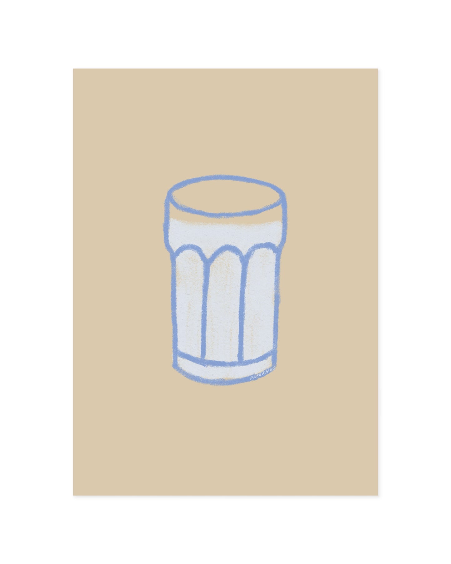 Kitchen Objects. Glass Of Milk printable wall art by Paperhus