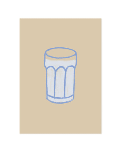 Kitchen Objects. Glass Of Milk printable wall art by Paperhus