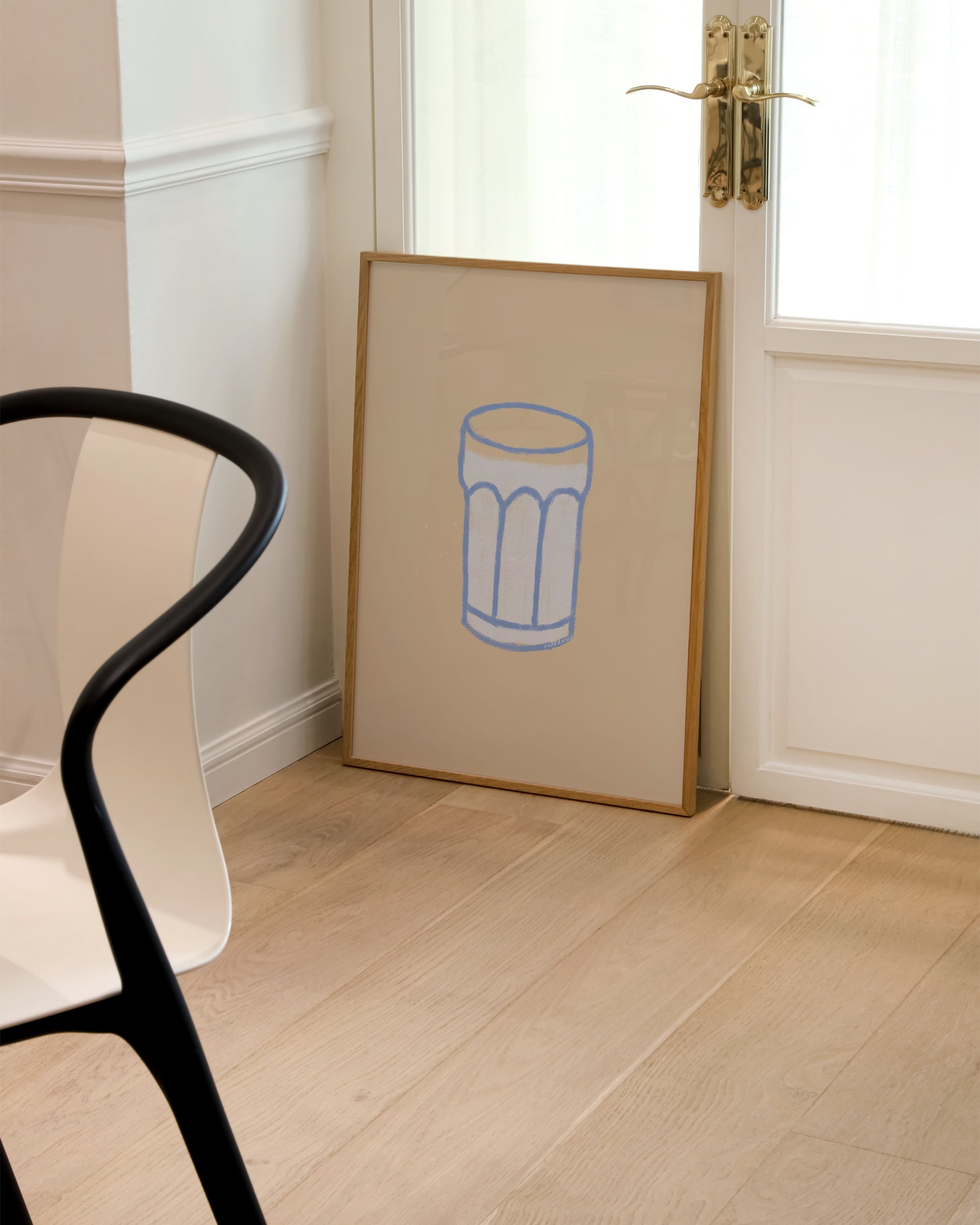 Kitchen Objects. Glass Of Milk printable wall art by Paperhus