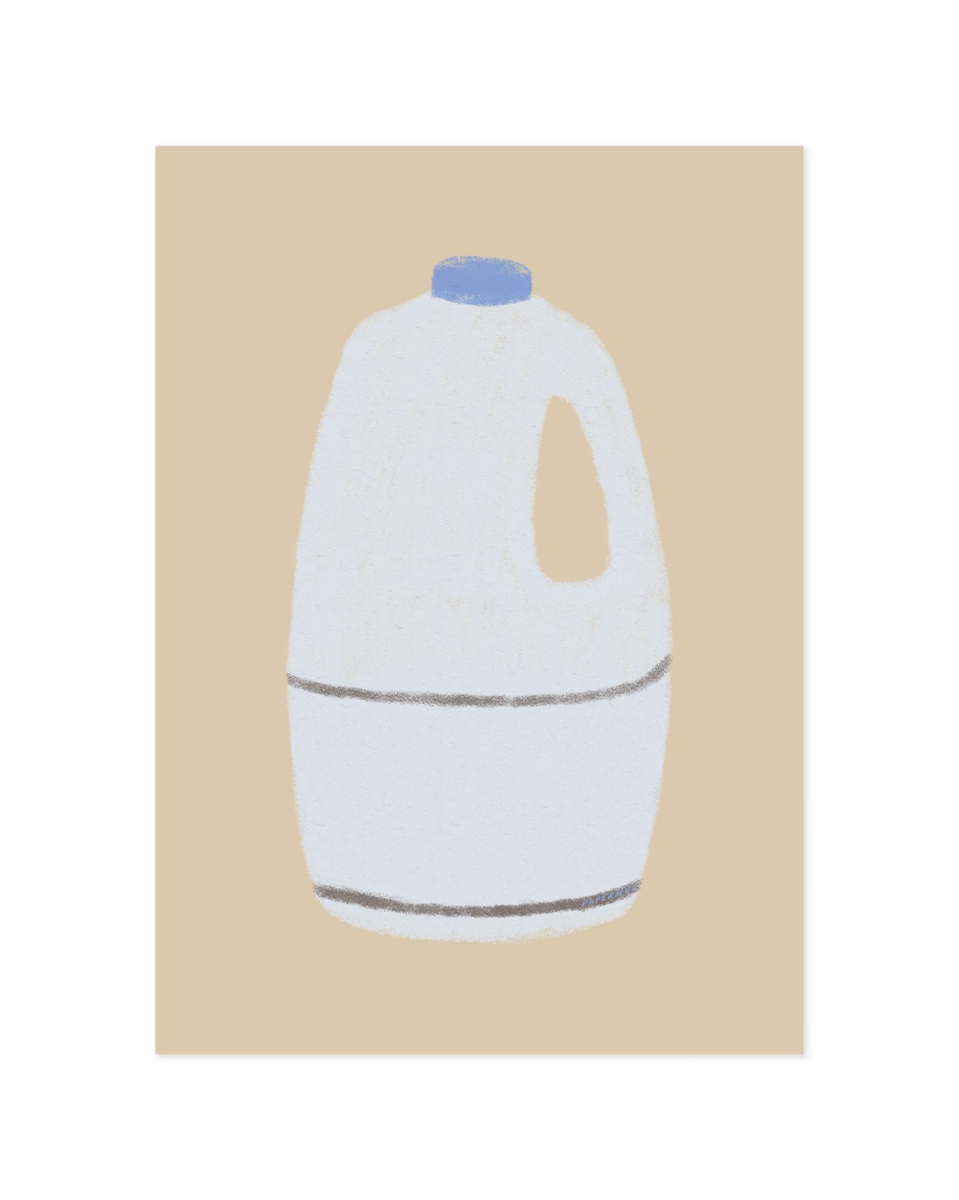 Kitchen Objects. Bottle Of Milk printable wall art by Paperhus
