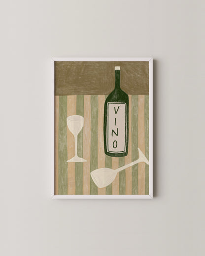 Vino Wine Bottle Print- Wall Art -Paperhus- Printable wall art - Instant downloads - DIY home decor -Paperhus