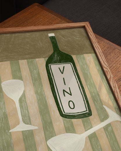 Vino Wine Bottle Print- Wall Art -Paperhus- Printable wall art - Instant downloads - DIY home decor -Paperhus