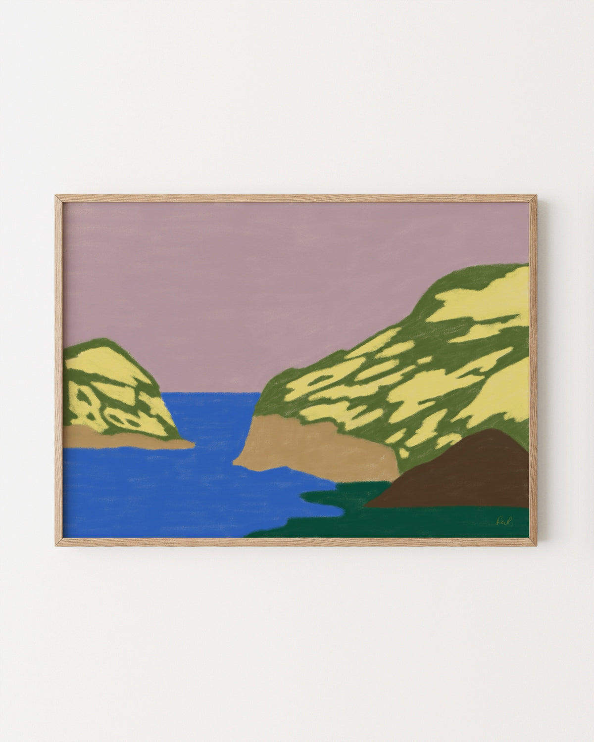 Soft Seasons. Green Cliffs Print
